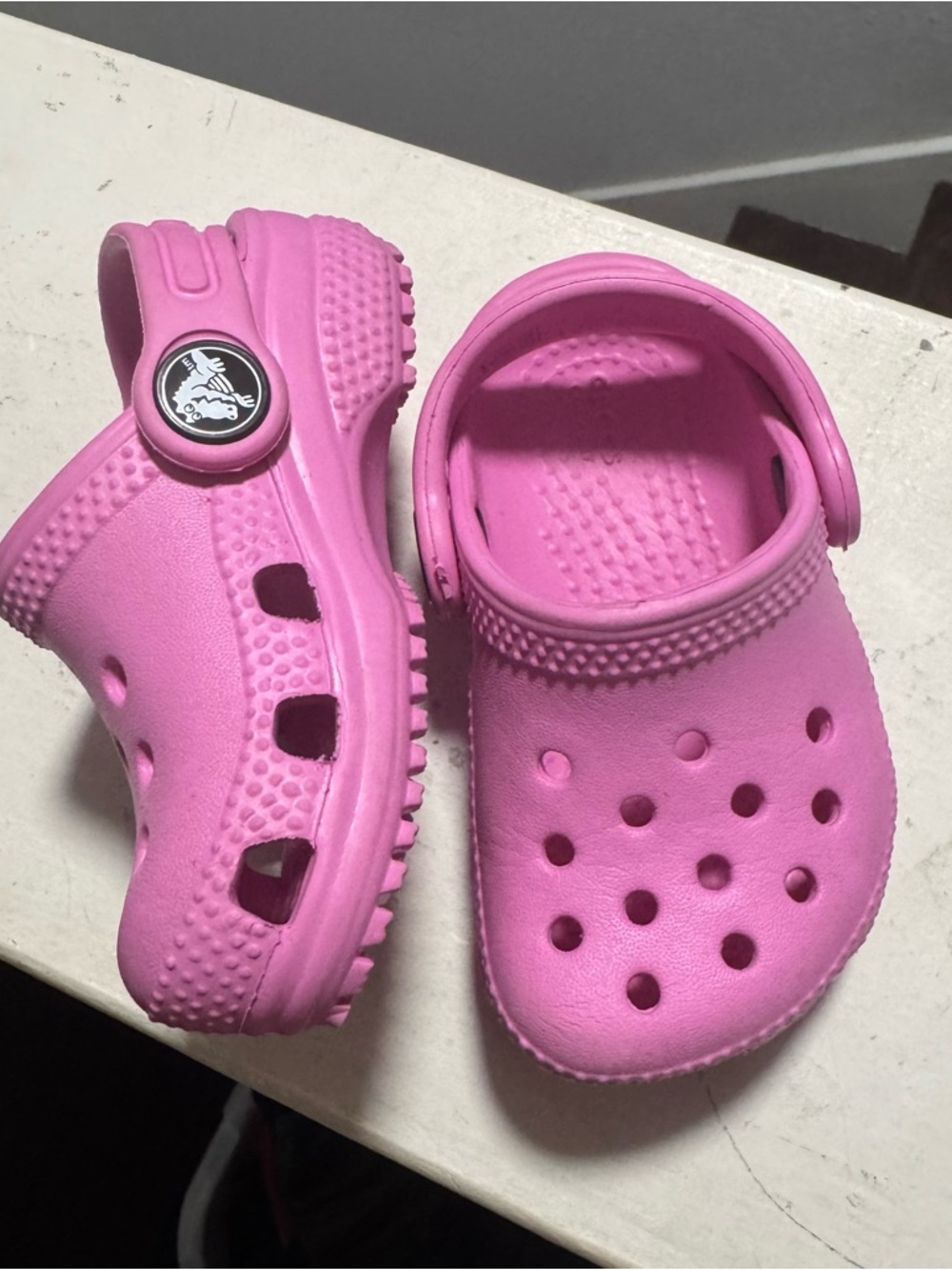 Pink Crocs size 4C
Like new condition